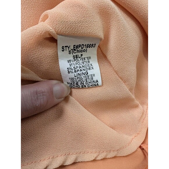 Papermoon Sz S Satin Mini Slip Dress Orange Peach Strappy Open Back Y2K Scoop - Picture 9 of 10